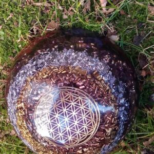 Orgonite dôme fleur de vie Violette 10 cm